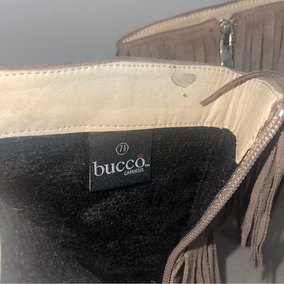 BUCCO SUEDE FRINGE PLATFORM BOOTS - Picture 9 of 10